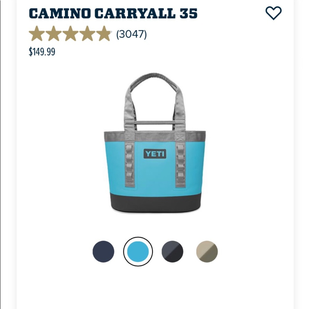 NEW Yeti CarryAll Bag w/ Sidekick